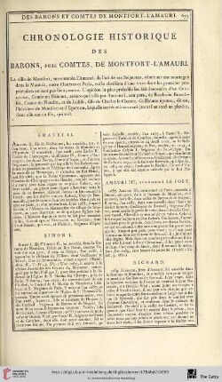 Chronologie historique des barons, puis comtes, de Montfort-l’Amauri