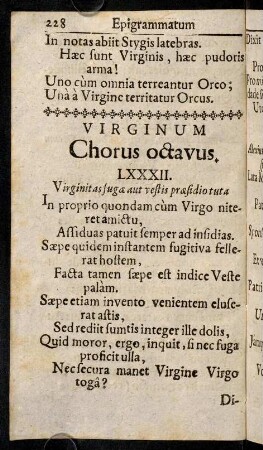 228-240, Virginum Chorus octavus.