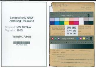 Entnazifizierung Alfred Wilhelm , geb. 28.06.1911 (Angestellter)