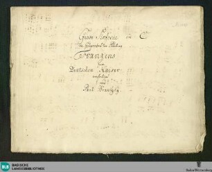 Symphonies. Arr - Don Mus.Ms. 2064 : cemb; C; PosV 5