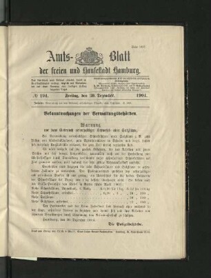 No. 194, 30. Dezember 1904.