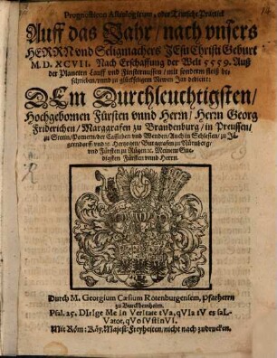 Prognosticon astrologicum ... : auf das Jahr 1597