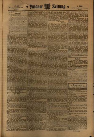 Zweite Ausgabe vom Donnerstag, den 30. Juni 1910.