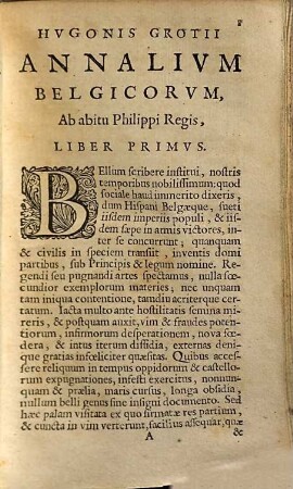 Hugonis Grotii Annales Et Historiae De Rebus Belgicis
