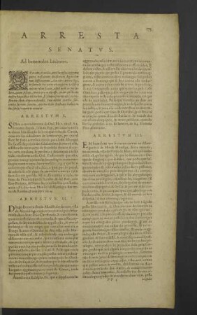 Arresta senatus.