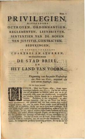 Beschryving Van De Stad Briele, En Den Lande Van Voorn : Behelzende, I. De Beschryving zelf, van de Stad Briele, en den Lande van Voorn, enz. II. De Historie ... III. De Politike Regering ... IV. De Privilegien ..., 2
