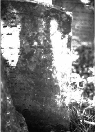 Grabstein 1168 (Index: 100098633) Maße HxBxT: 84x62x9 cm: Grabstein 1168A