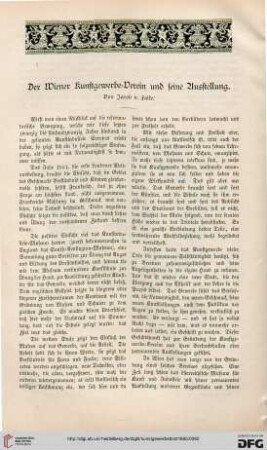 Der Wiener Kunstgewerbe-Verein und seine Ausstellung