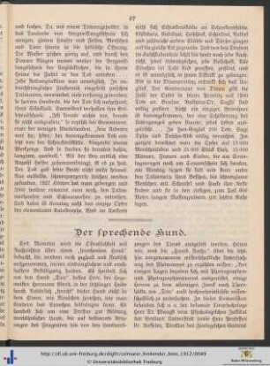 Der sprechende Hund.