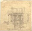 Thiersch, August ; Alexandria (Ägypten); Serapeum von Alexandria, Rekonstruktion des Sarapistempels - Querschnitt, Schnitt