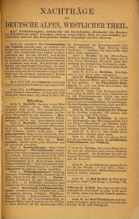 Deutsche Alpen, [1]. Westlicher Theil: Bayrisches Hochland, Nord-Tirol, Vorarlberg, Ötzthaler Alpen, Brennerbahn, Süd-Tirol