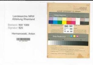 Entnazifizierung Anton Hermanowski , geb. 02.12.1893 (Polizist)