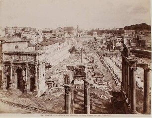 Panoramablick auf das Forum Romanum vom Campidoglio aus gesehen, Rom