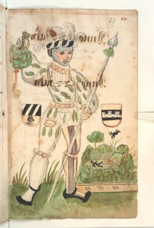Schembartläufer mit Wappen und Hölle: Vogelherd, 1521