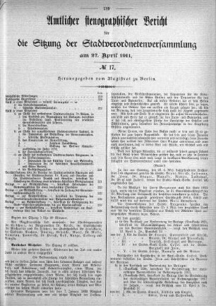 No. 17, 27. April 1911
