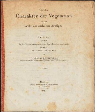 Über den Charakter der Vegetation auf den Inseln des Indischen Archipels