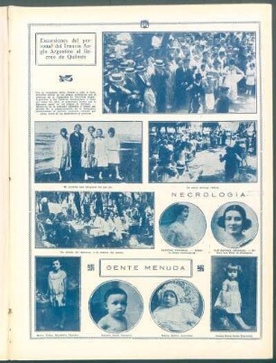 Excursiones del personal del Tranvía Anglo Argentino al Recreo de Quilmes