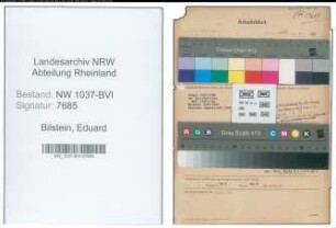 Entnazifizierung Eduard Bilstein , geb. 07.01.1897 (Gutsverwalter)