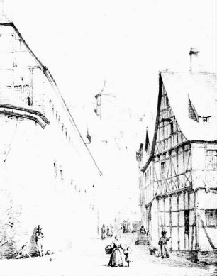 Halle (Saale), Domgasse (grafische Darstellung); Stadtarchiv; Otto oder Georg Wagner