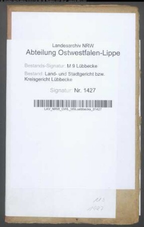 Erblasser: Vinop, Ernst Heinrich; Erblasser: Vinop, Anna Maria Ilsabein, geb. Gurges: