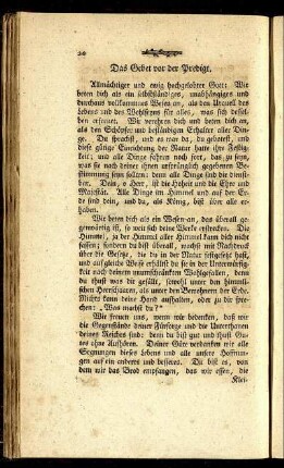 Das Gebet vor der Predigt.