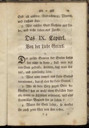 Das IX. Capitel. Von der Liebe Gottes.