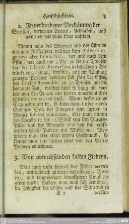 3. Von abwechselnden kalten Fiebern