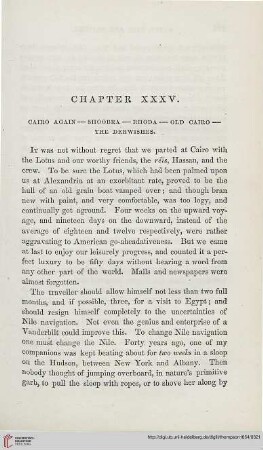 Chapter XXXV: Cairo again – Shoobra – Rhoda – Old Cairo – The derwishes