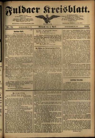 Ausgabe vom Mittwoch, den 04. April 1906.