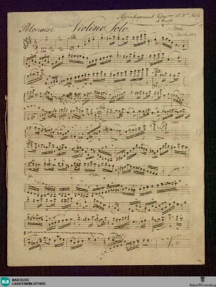 Polonaises - Don Mus.Ms. 805 : vl, strings; E