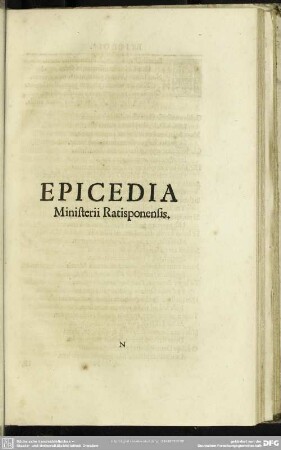 Epicedia Ministerii Ratisponensis