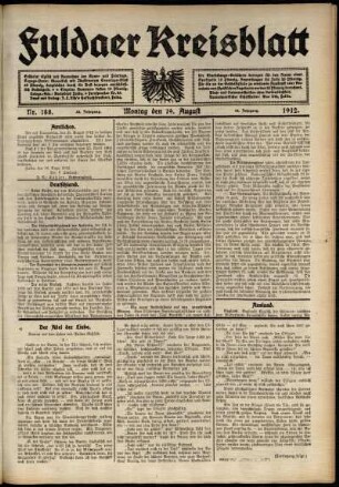 Ausgabe vom Montag, den 19. August 1912.
