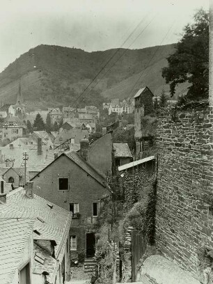 Cochem (Mosel), Stadtansicht nach Süden von der Stadtmauer