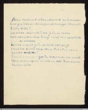 Alles habend alles wissend seufzen sie: : [SW VIII: H3]; [SW VIII, S. 29/133]