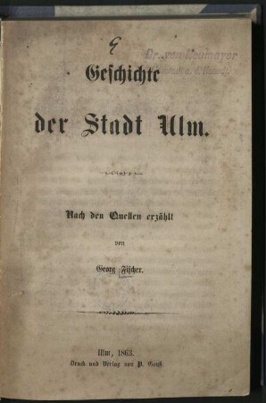 Geschichte der Stadt Ulm