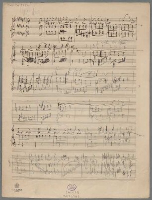 5 Lieder, V, pf, op. 11/3, Sketches - BSB Mus.ms. 9721 : [without title]