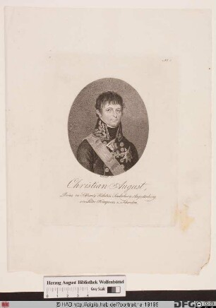 Bildnis Christian August, Prinz von Schleswig-Holstein-Sonderburg-Augustenburg