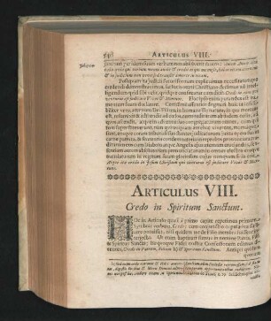 Articulus VIII. Credo in Spiritum Sanctum