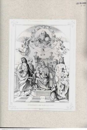 Rafael von Urbino und sein Vater Giovanni SantiTeil 3: Atlas (Abbildungen)Altarblatt der Familie Buffi; (Taf. II) - J. D. Passavant, Rafael von Urbino