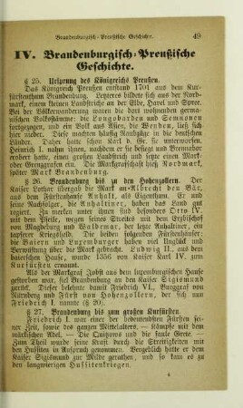 IV. Brandenburgisch-Preußische Geschichte
