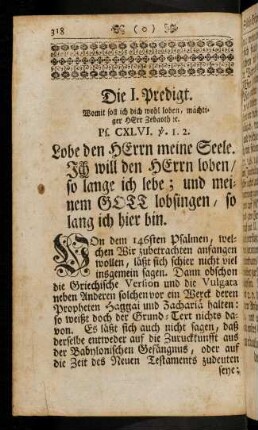 318-339, I. Ein erbauliches Selbst-Gespräch vom Lobe Gottes [...]