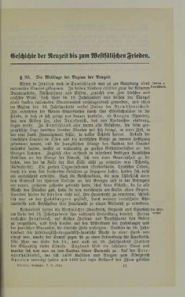 Geschichte der Neuzeit bis zum Westfälischen Frieden