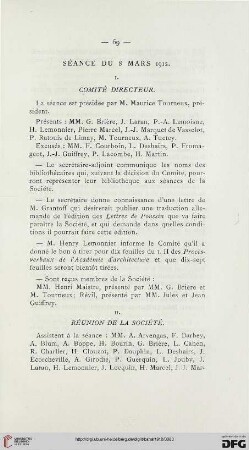 Séance du 8 mars 1912