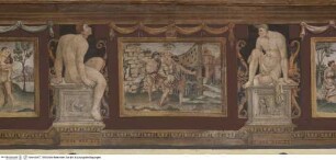 Fries mit mythologischen und höfischen Szenen, Unbekannte Kampfszene