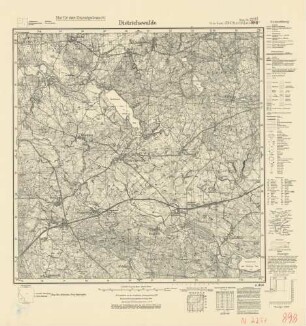2287 (alte Nr.: 898) Dietrichswalde, Meßtischblatt (4cm - Karte)