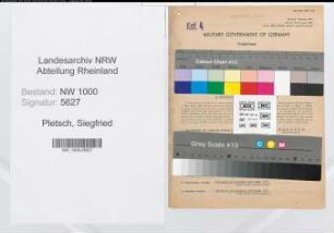 Entnazifizierung Siegfried Pletsch, geb. 26.12.1893 (Hauptbrandmeister)