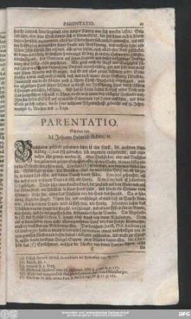 Parentatio.