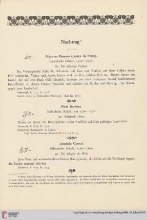 Nachtrag (Nr. 89 - 102)