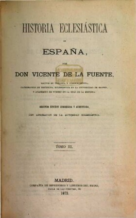 Historia eclesiástica de España. III