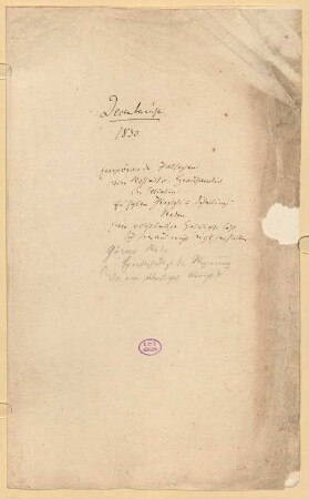 Nachlass von Friedrich Thiersch, (1784 - 1860) - BSB Thierschiana I, 43,2,b. Friedrich Thiersch (1784 - 1860) Nachlass: Verhaftungen, Zeugenaussagen, Beschwerden über Misshandlungen während der Unruhen 1830 sowie diverse Briefe - BSB Thierschiana I 43.II.b